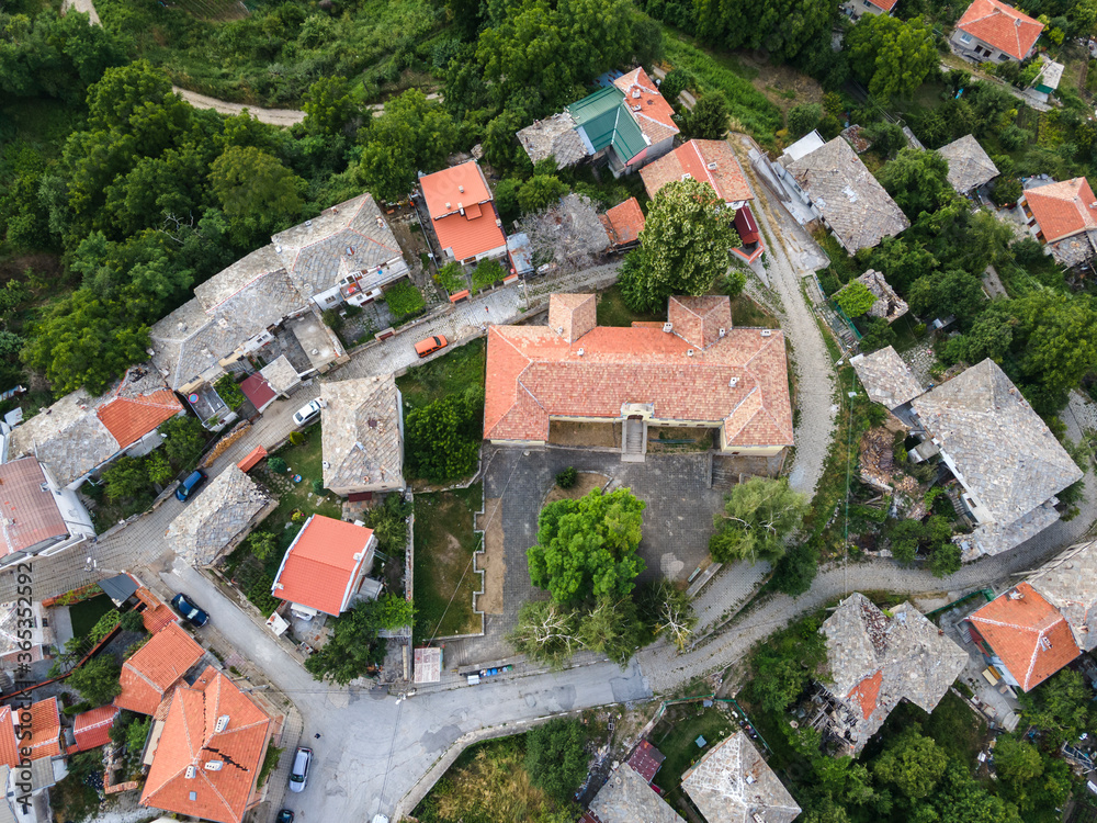 Fototapeta premium Aerial view of Village of Yavrovo, Bulgaria