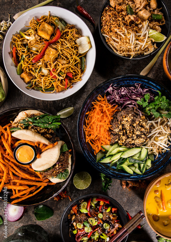 Asian food background with ...