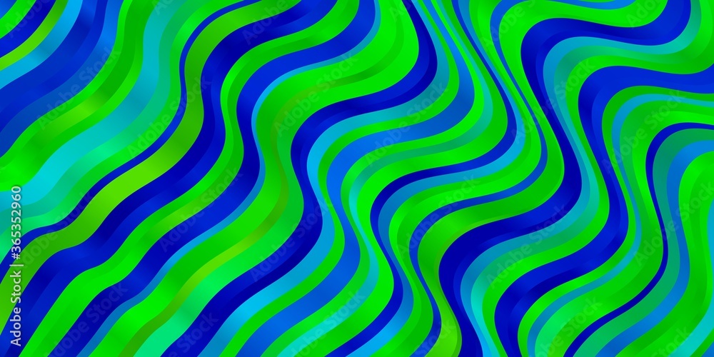 Light Blue, Green vector pattern with lines. Brand new colorful illustration with bent lines. Pattern for commercials, ads. Light Blue, Green vector pattern with lines. Brand new colorful illustration with bent lines. Pattern for commercials, ads.