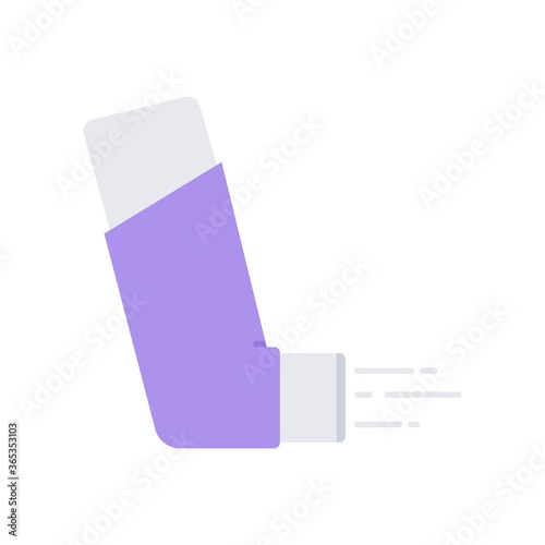 Inhaler for asthma patients vector illustration in flat design style. Healthcare, medical icon.