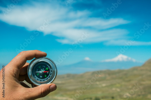 compass and mount Ararat