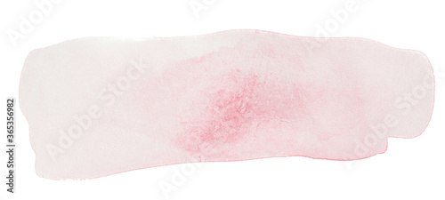 pink watercolor stain on white background isolated