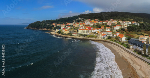 Wallpaper Mural View of beautiful Coastal village in Galicia.Spain. Drone Photo Torontodigital.ca