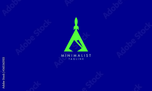 Unique rocket library icon logo concept template, book concept photo