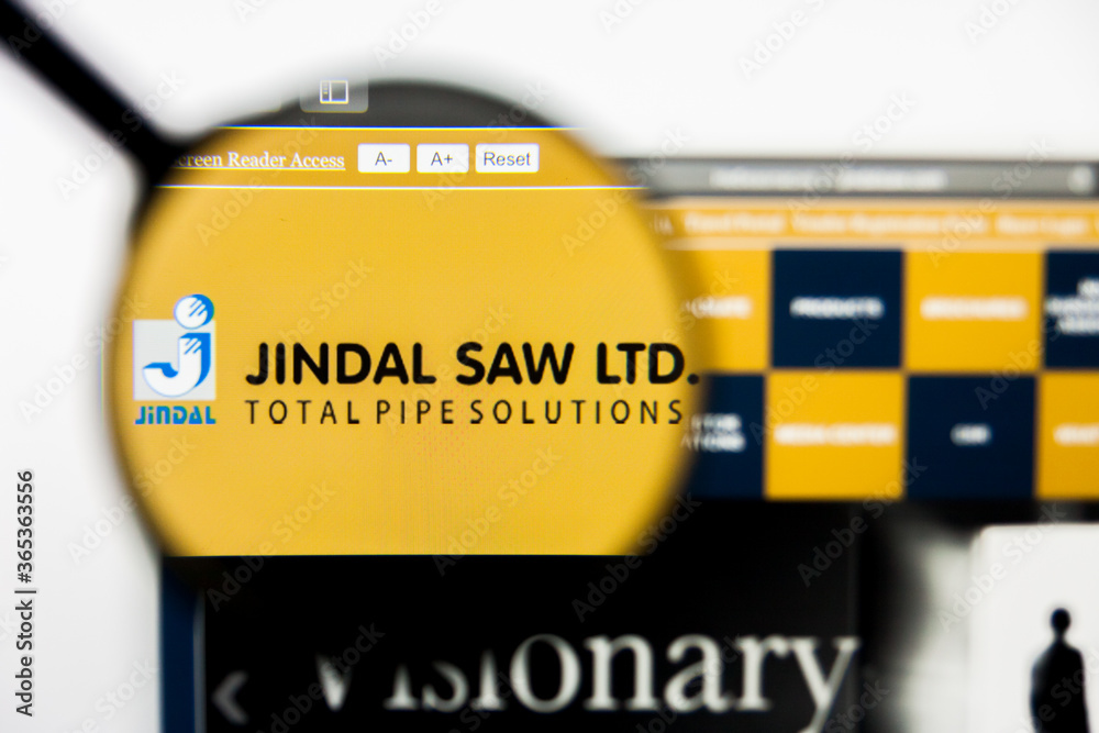 New York, New York State, USA 18 June 2019 Illustrative Editorial of Jindal Saw website