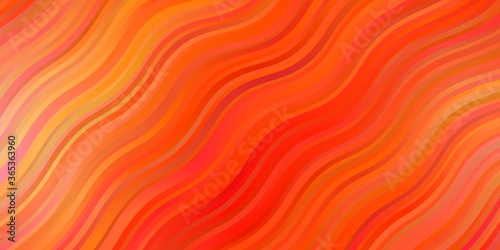 Light Orange vector template with lines. Abstract illustration with bandy gradient lines. Pattern for busines booklets, leaflets