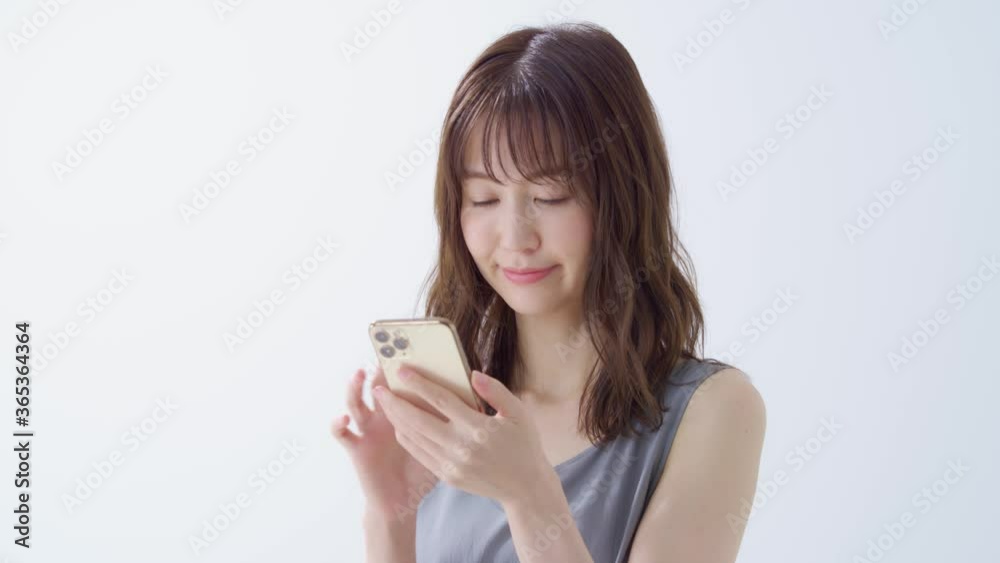 スマートフォン・女性 スマートフォン・女性