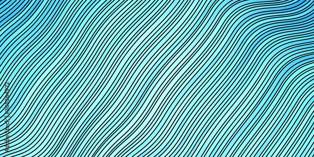 Light BLUE vector background with bent lines. Illustration in halftone style with gradient curves. Pattern for websites, landing pages.