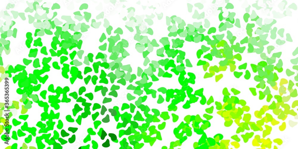 Light green, yellow vector texture with memphis shapes. Light green, yellow vector texture with memphis shapes.