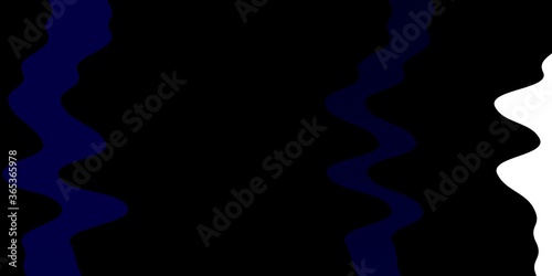 Dark BLUE vector template with curved lines. Brand new colorful illustration with bent lines. Design for your business promotion.