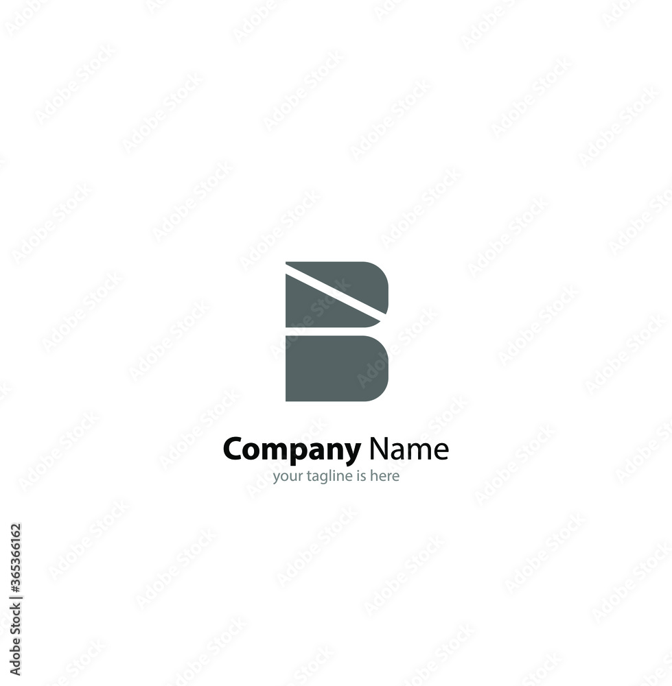 Fototapeta premium the simple modern logo of letter b with white background