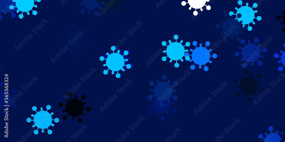 Light blue vector template with flu signs. Light blue vector template with flu signs.
