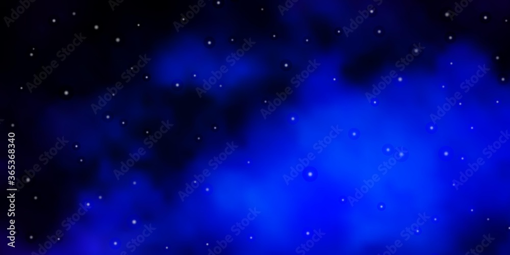Dark BLUE vector pattern with abstract stars. Blur decorative design in simple style with stars. Pattern for websites, landing pages.