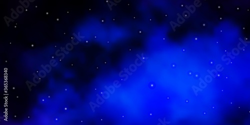 Dark BLUE vector pattern with abstract stars. Blur decorative design in simple style with stars. Pattern for websites  landing pages.