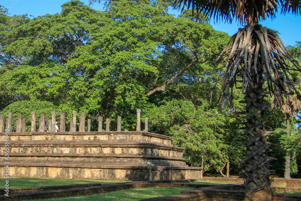 Remains of ancient civilization in Polonnaruwa, Sri Lanka