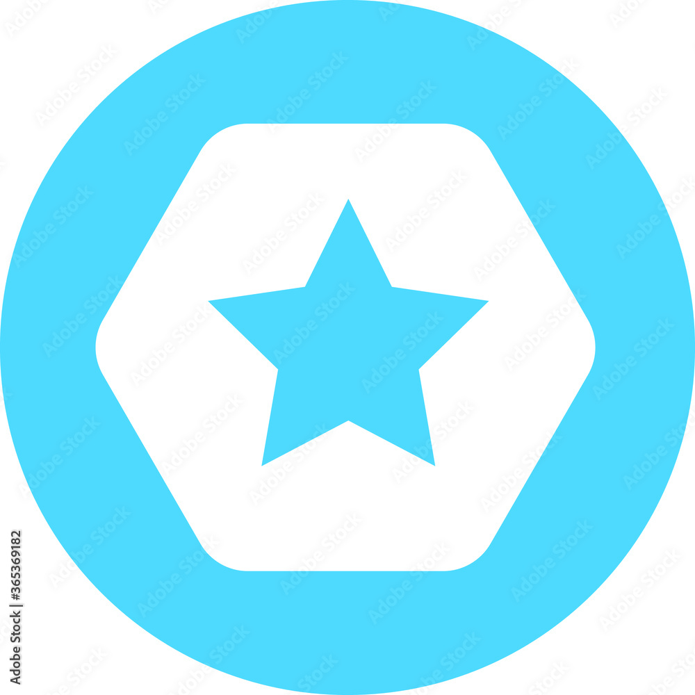star icon on round button star icon on round button
