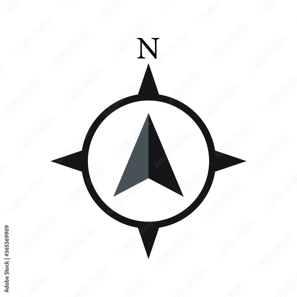 Arrow compass icon design isolated on white background Arrow compass icon design isolated on white background