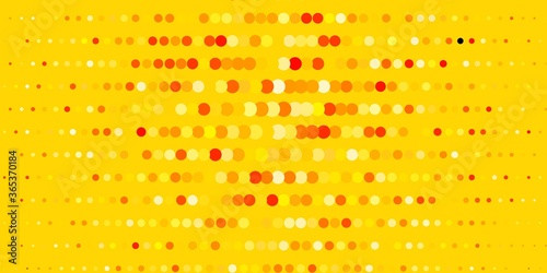 Dark Orange vector background with bubbles. Glitter abstract illustration with colorful drops. New template for a brand book.