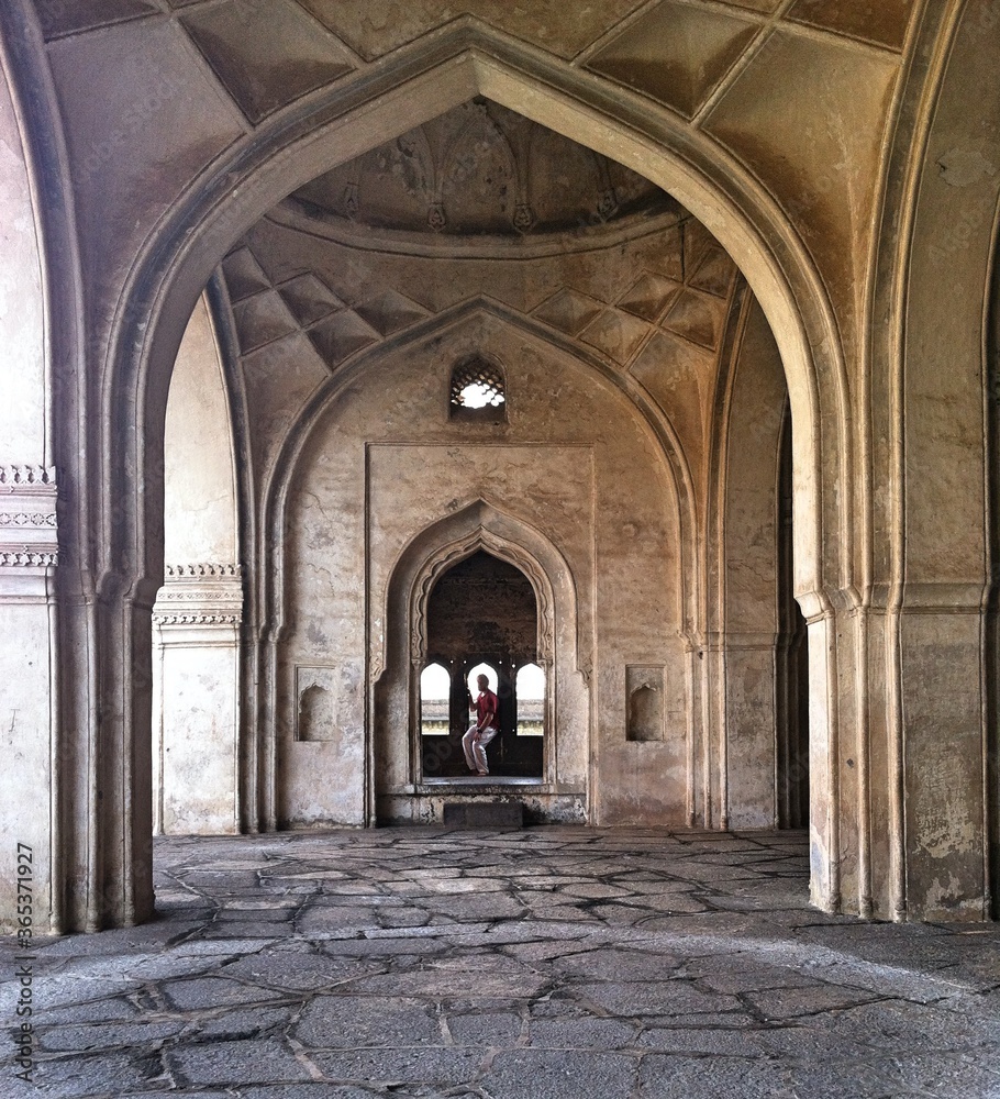 entrance to the mosque in Bijapur, India