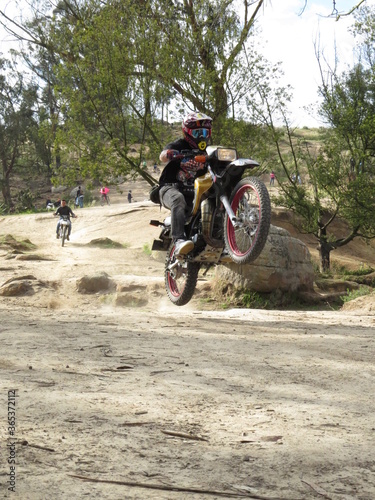 motocross rider on a motorcycle