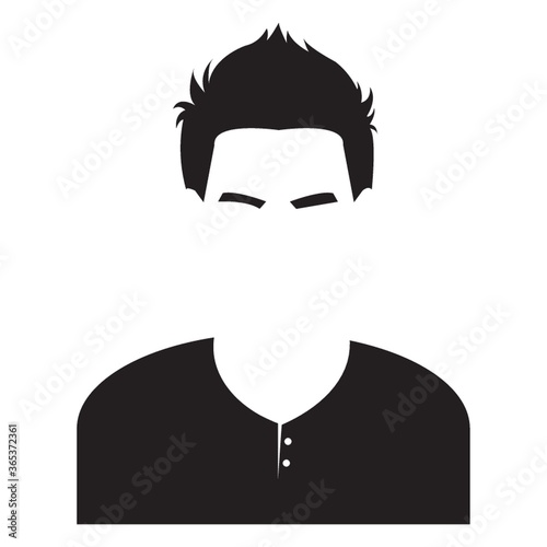 faceless man in casual wear