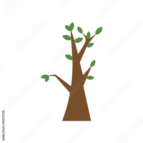 tree with growing leaves