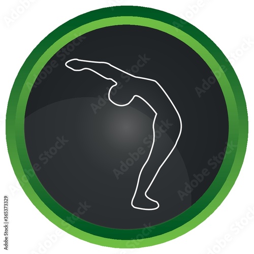 man practicing salutation pose