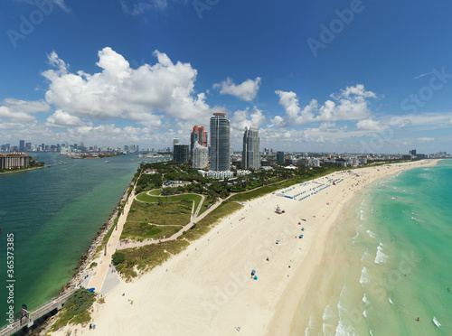 Miami Beach reopening during peak of Coronavirus Covid 19 pandemic © Felix Mizioznikov
