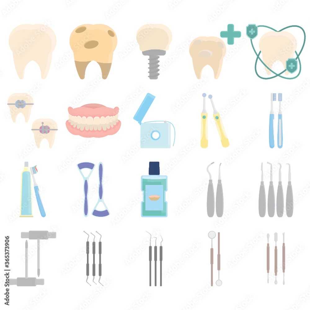 dental icons dental icons