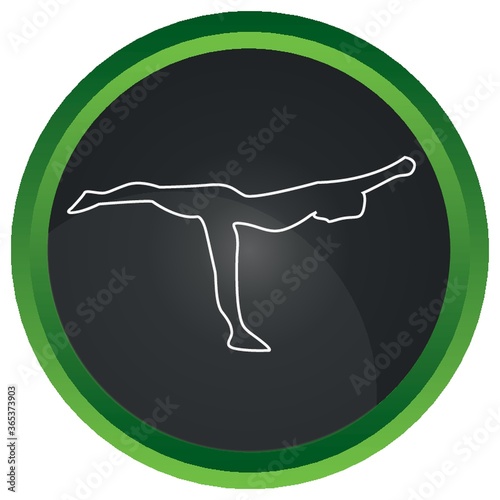 man practicing yoga