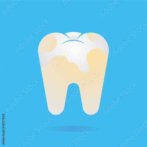 tooth with plaque