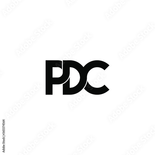 pdc letter original monogram logo design