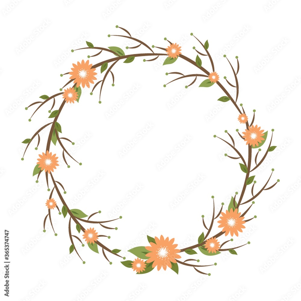 Obraz premium floral wreath
