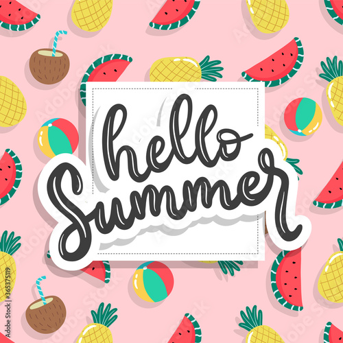 lettering summer illustration