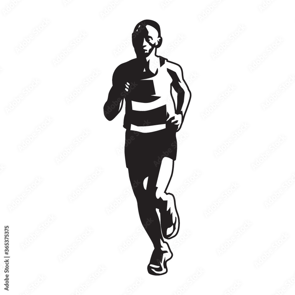 Fototapeta premium silhouette of a man running