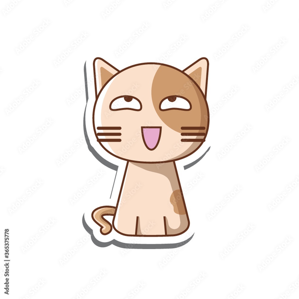 Obraz premium happy cat cartoon