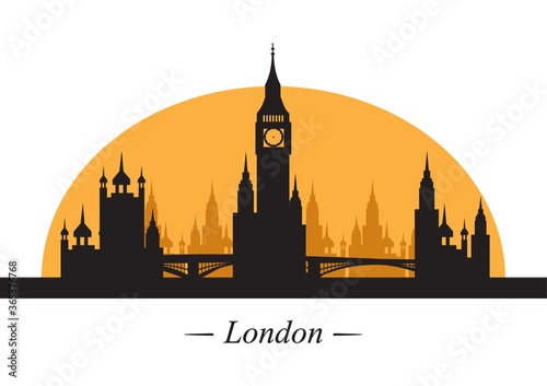 silhouette of london