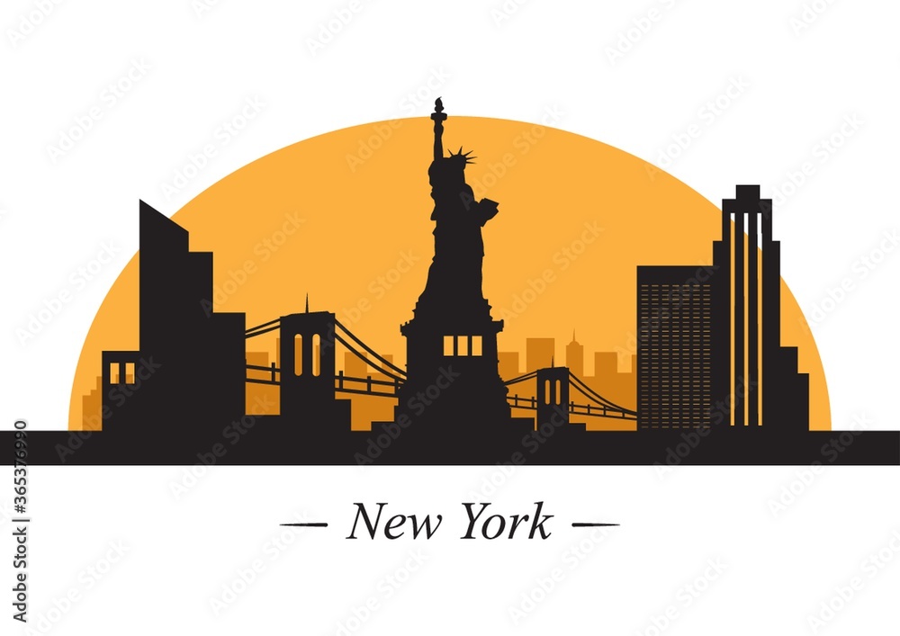 silhouette of new york