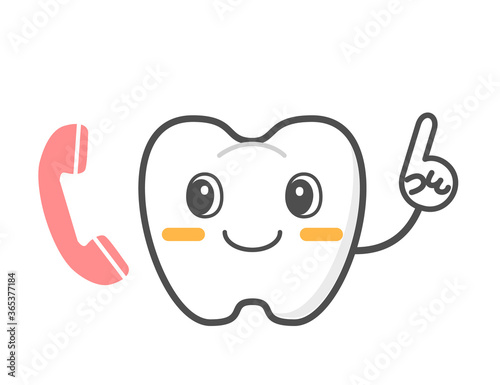 Periodontal disease and gum inflammation Healthy tooth character