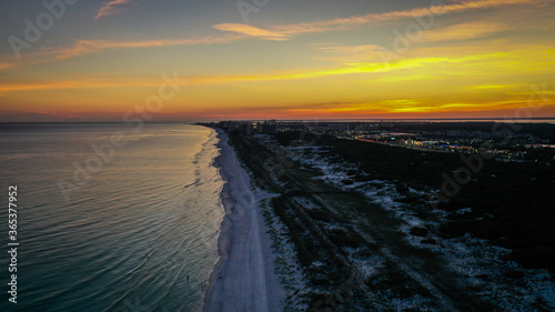 sunset on the beach