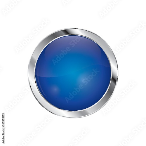 blue round button