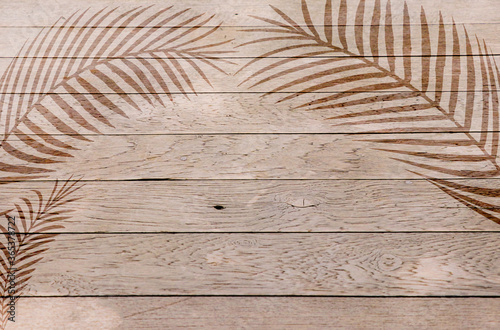 The leaf pattern on the  brick wall can be used as a background.