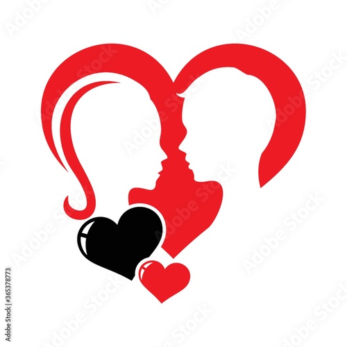 couple in heart shape