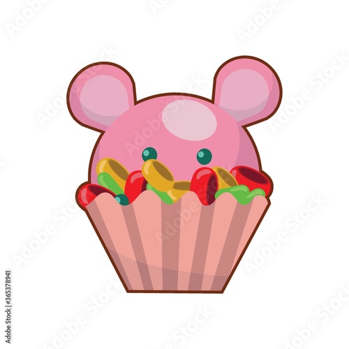 pig cupcake