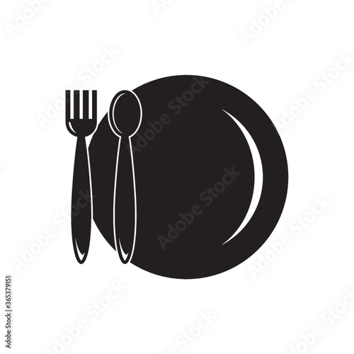 fork spoon and plate