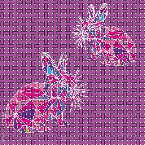 graphic rabbit background