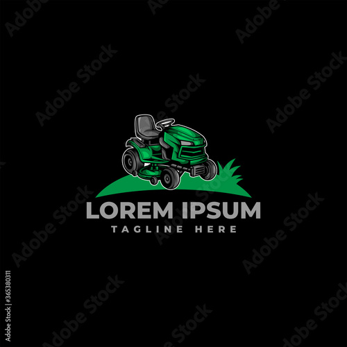 Lawn Mower Logo Vector Icon Illustration