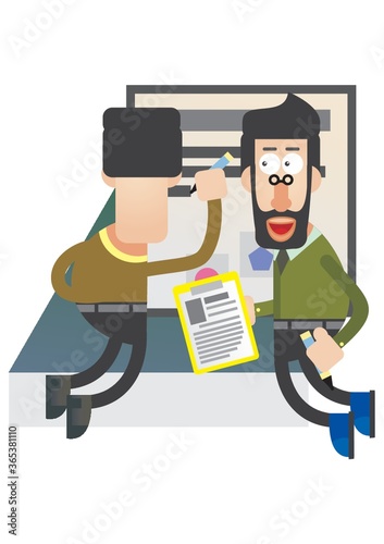 men discussing at work