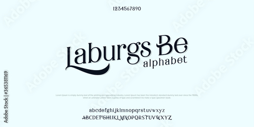Abstract Serif modern alphabet fonts. Typography technology vector illustration