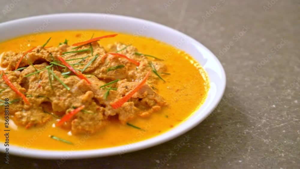 Thai Meal Kit panang curry with pork - Thai food style Thai Meal Kit panang curry with pork - Thai food style